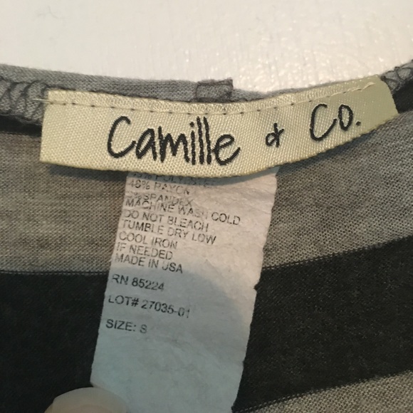 Hooded tunic top - strip - size small - Picture 4 of 6